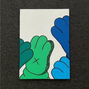 KAWS Blue and Green Acrylic Painting